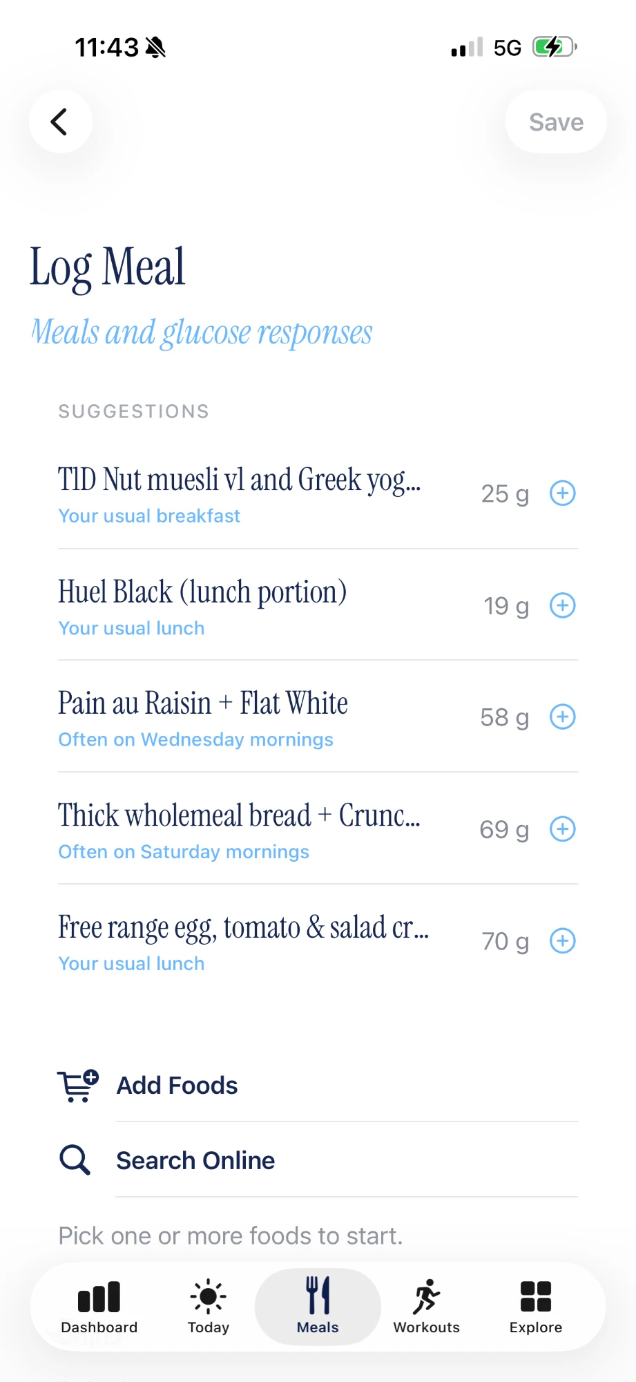 Meal Log